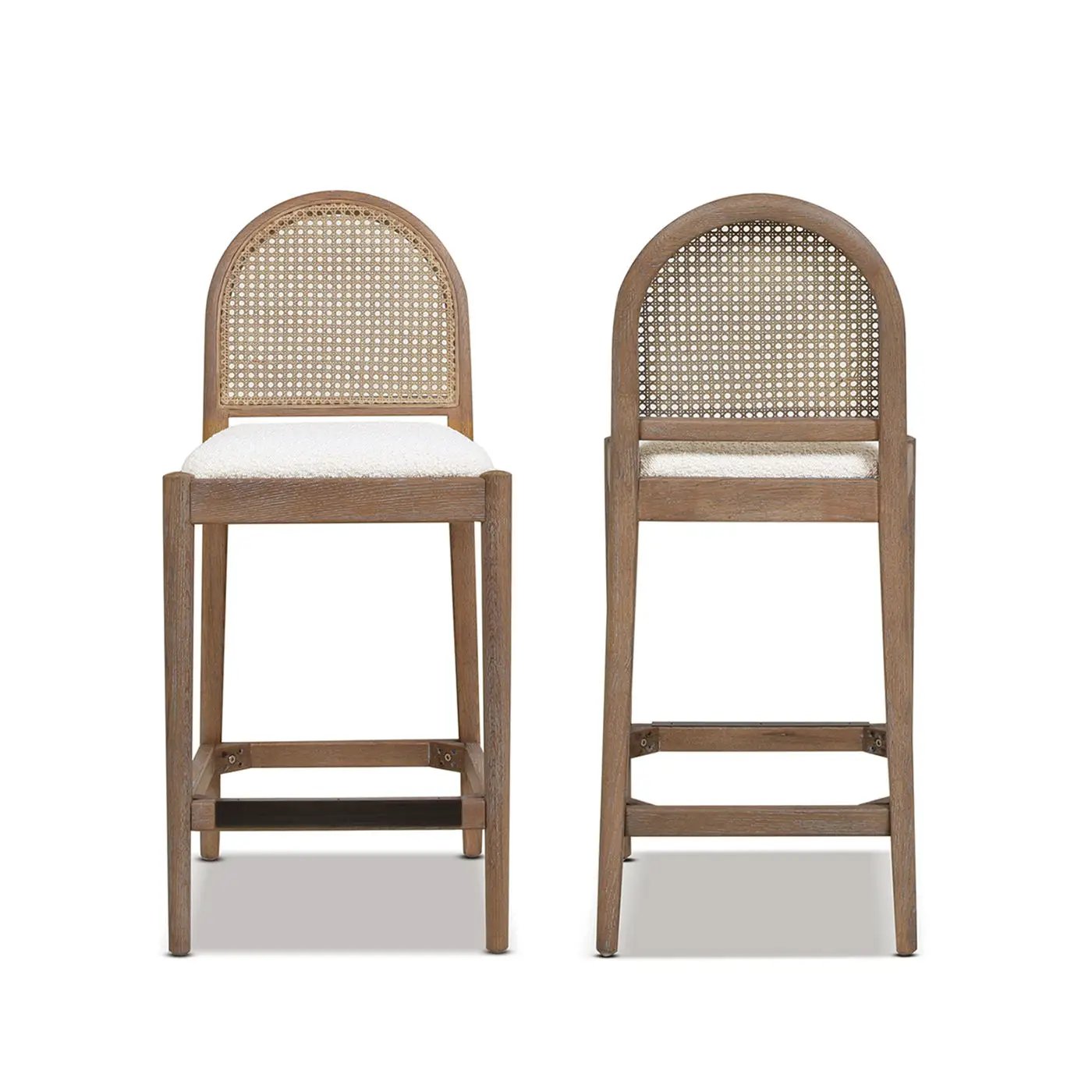 Panama - Curved Back Cane Counter Stool (Set of 2) by HouseOfZazla