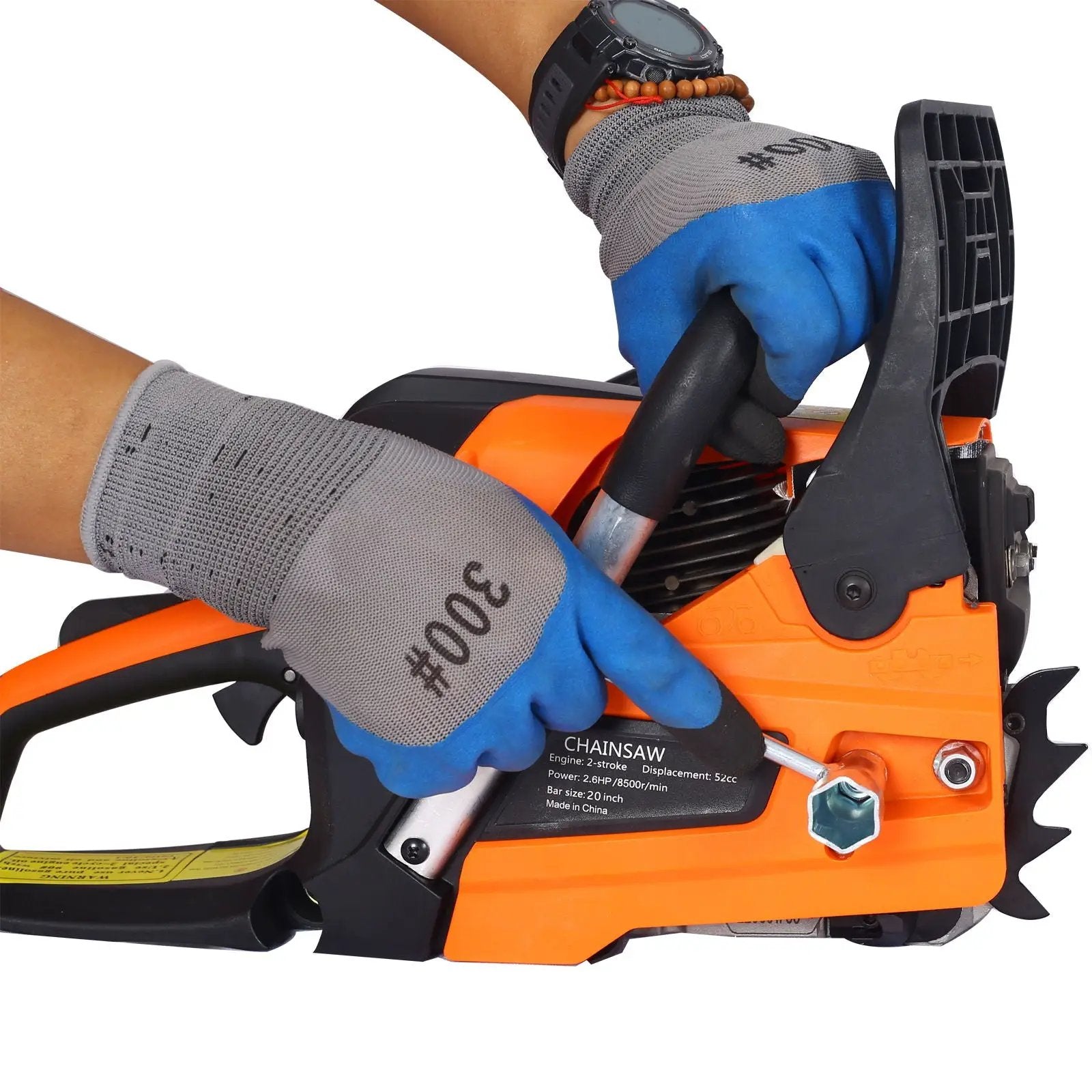 Gasoline Chainsaw 20" 52Cc For Tree And Wood Cutting - Orange by HouseOfZazla