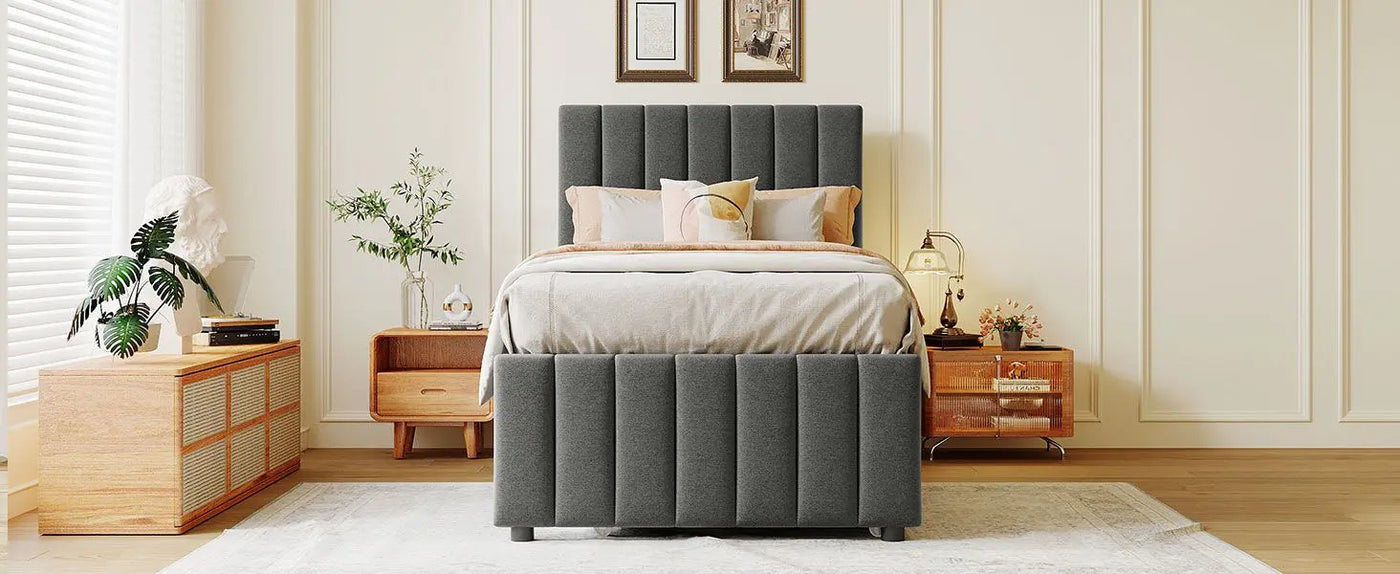 Upholstered Design Platform Bed With Trundle by HouseOfZazla