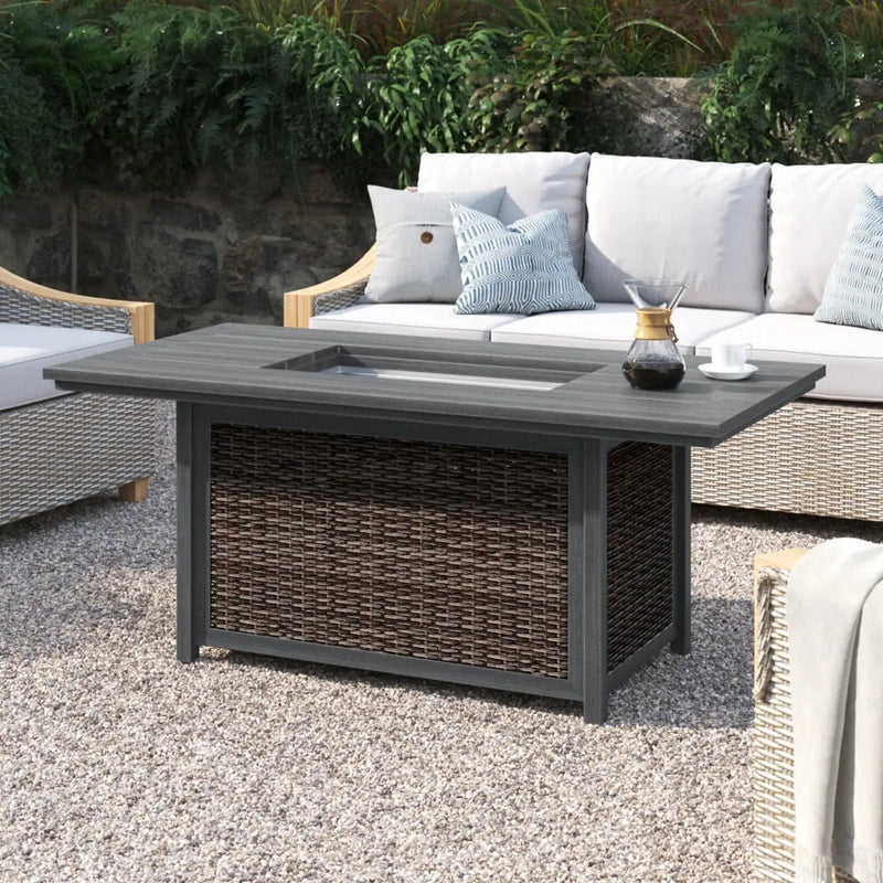 Propane Fire Pit Table - Espresso by HouseOfZazla