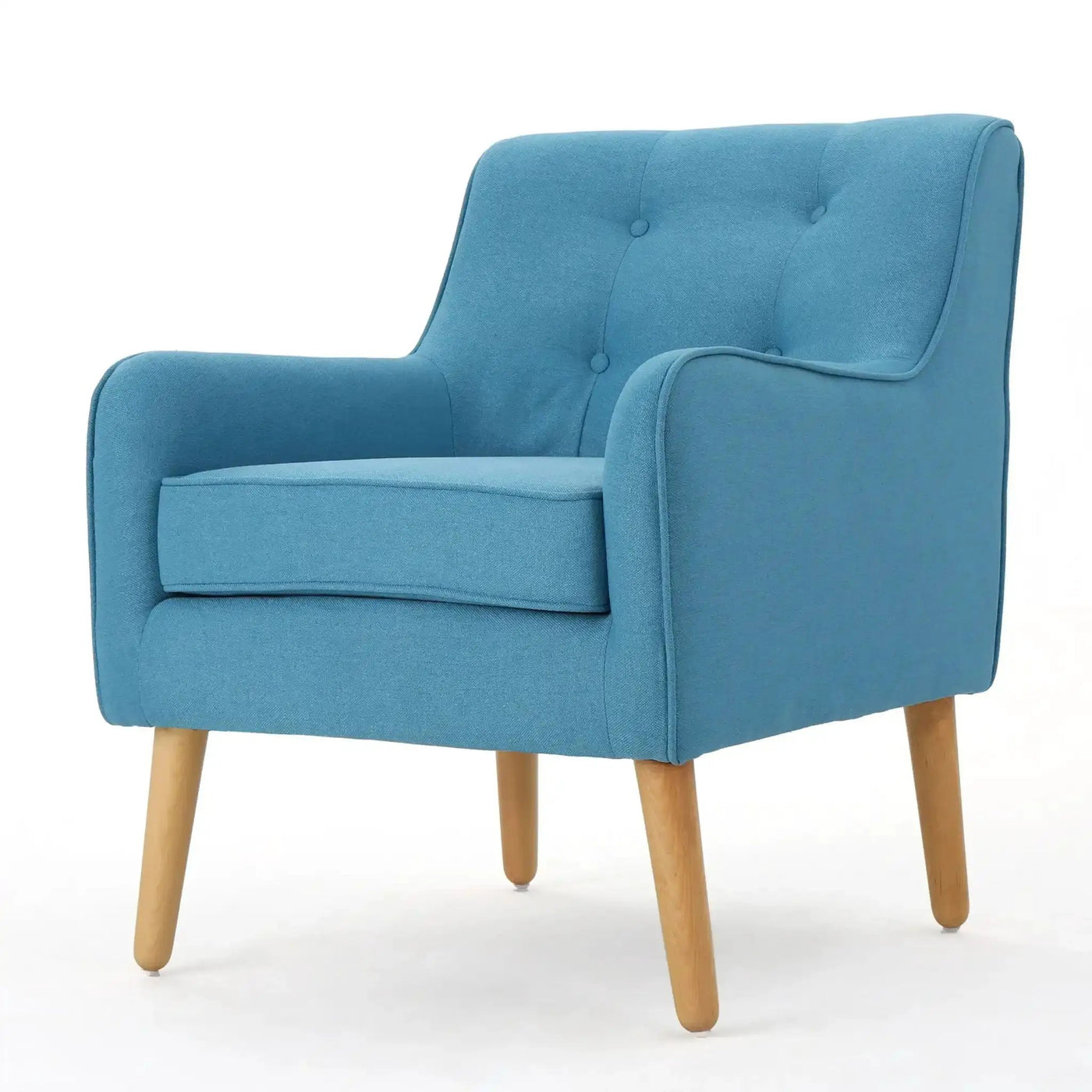 Modern Arm Chair With Tufted Back and Wooden Legs by HouseOfZazla
