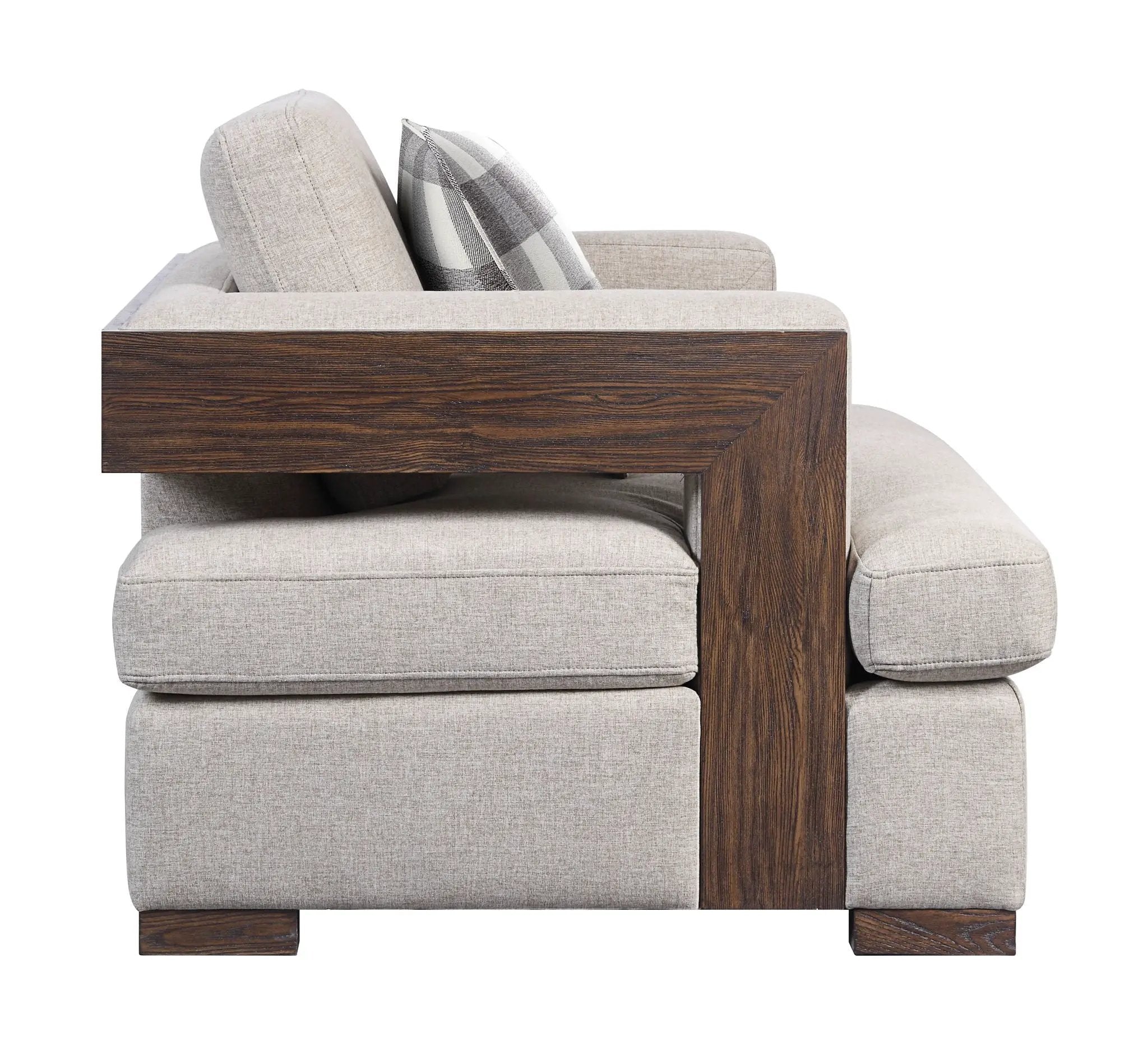 Niamey - Loveseat With 2 Toss Pillows - Walnut by Unique Piece Furniture