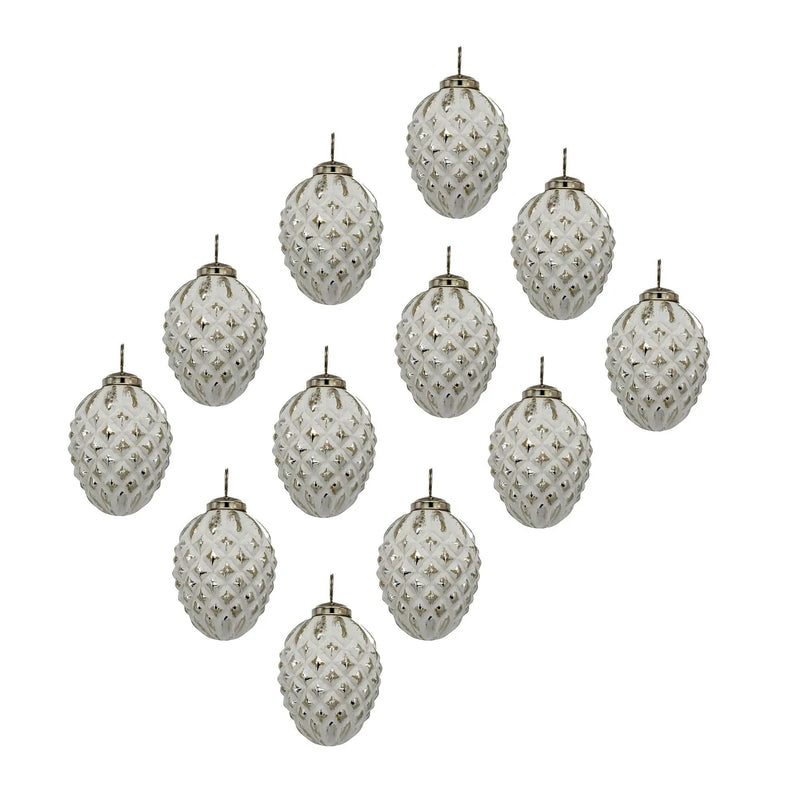 Glass Decorative Hanging Ball Christmas Tree Ornaments (Set of 12) by Unique Piece Furniture