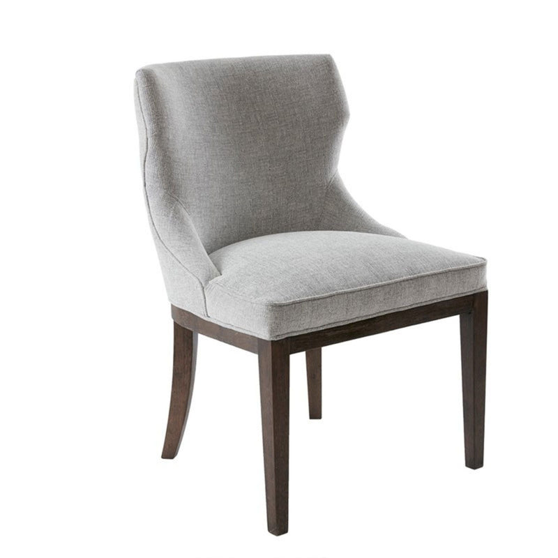 Gray Dining Side Chair Set with Solid Wood Legs - Mist Gray