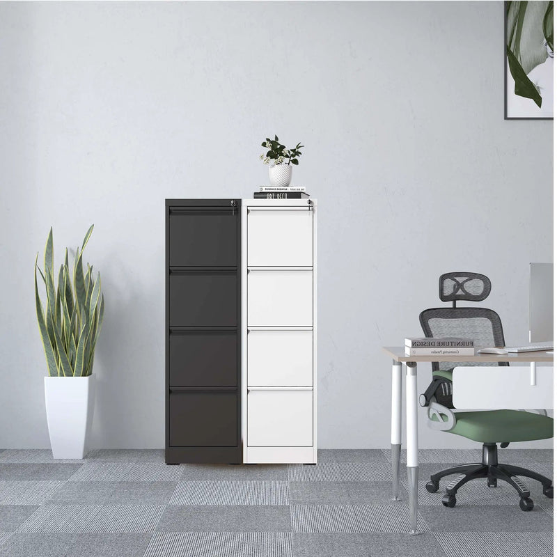 Steel Drawer Vertical File Cabinet With Lock For A4 Legal / Letter Size by Unique Piece Furniture