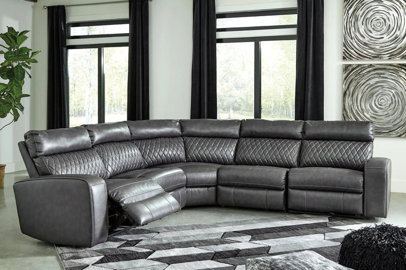 Samperstone - Power Reclining Sectional by Unique Piece Furniture