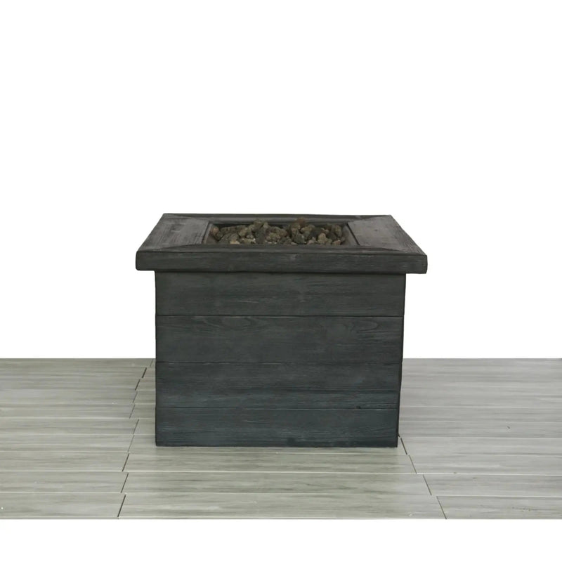 Fiber Reinforced Propane / Natural Gas, Fire Pit Table - Charcoal by HouseOfZazla