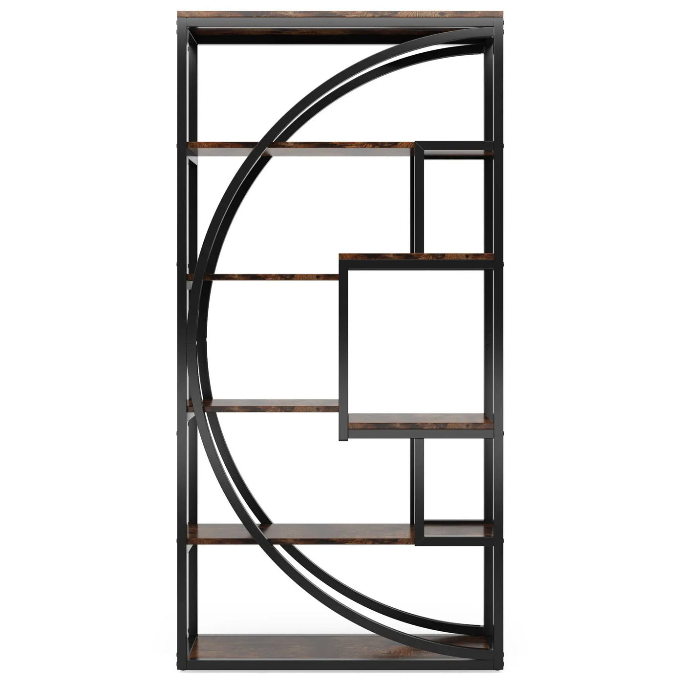 5 Tier Etagere Bookshelf With 8 Open Shelves Organizer For Living Room by HouseOfZazla