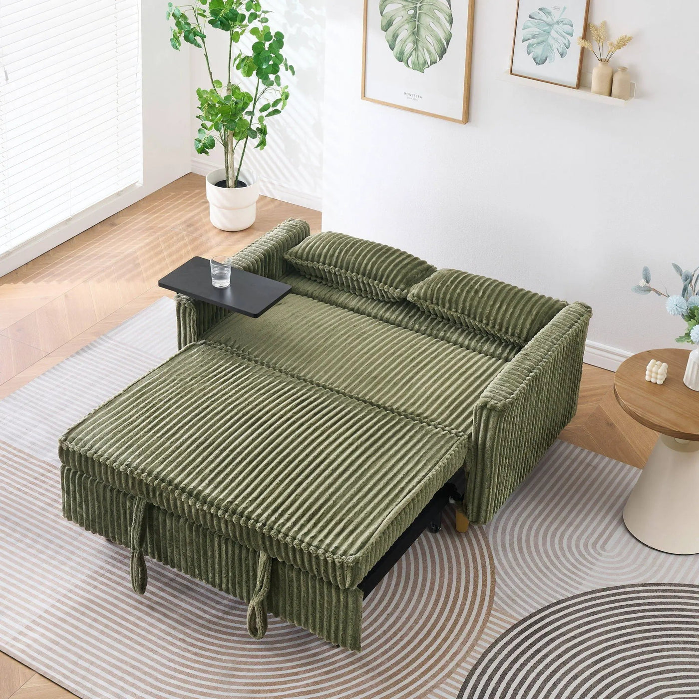 Pull Out Sofa With Movable Tabletop And USB Ports by HouseOfZazla