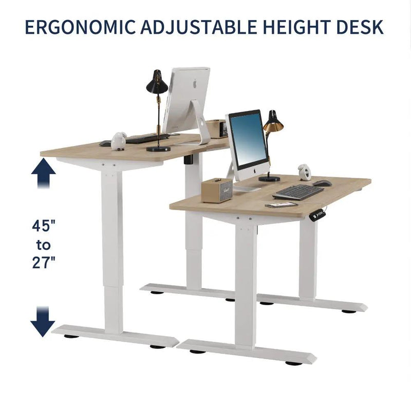 55"×24" Light Electric Standing Desk by HouseOfZazla