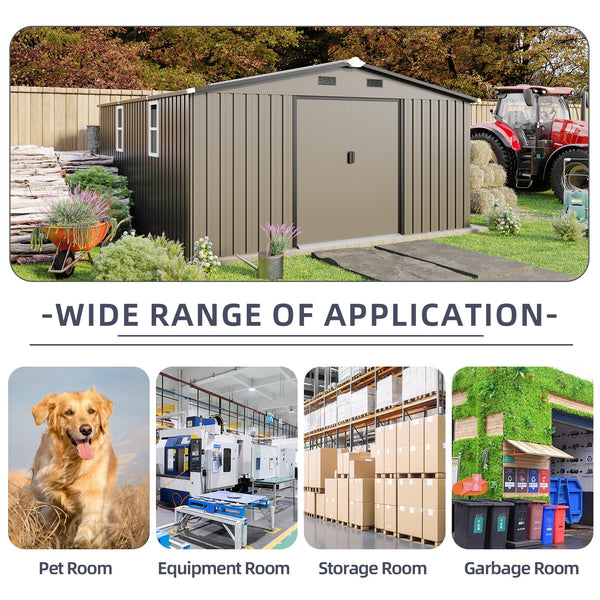 10x12ft Steel Storage Shed with Scratch-Resistant Color Finish, photo 2 of 10