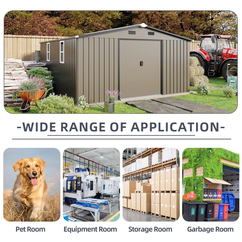Campcraft 10x12ft Color Steel Plate Storage Shed by HouseOfZazla