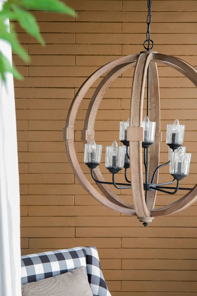 Chandelier, Hanging Light Fixture With Adjustable Chain For Kitchen, Bulb Not Included by HouseOfZazla