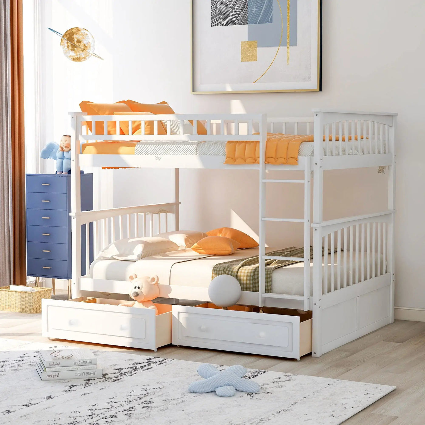 Bunk Bed With Drawers, Convertible Design by HouseOfZazla