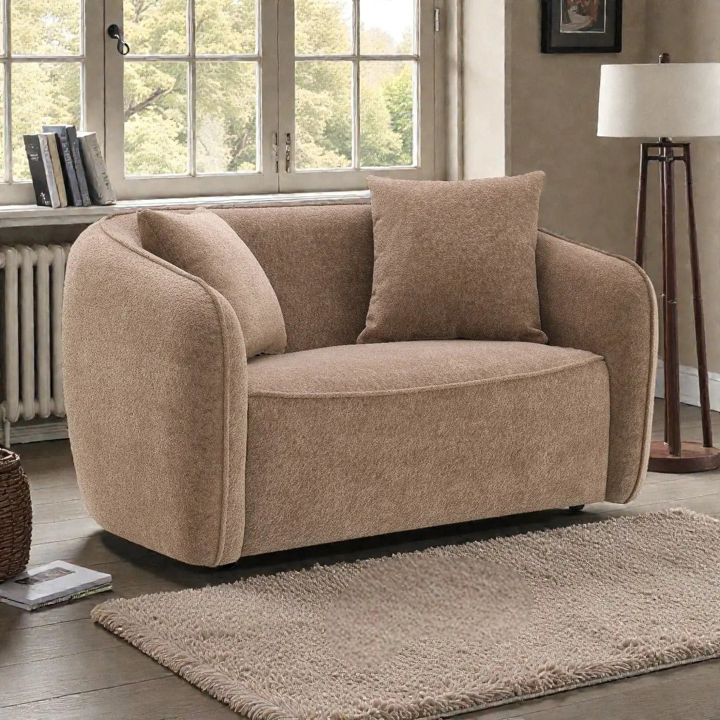 Keith Loveseat With 2 Matching Color Toss Pillows by HouseOfZazla