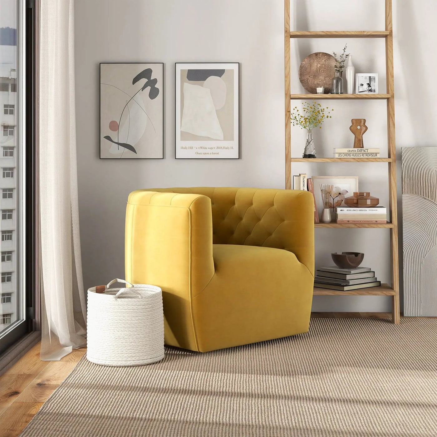 Delaney - Ergonomic Design Swivel Chair by HouseOfZazla