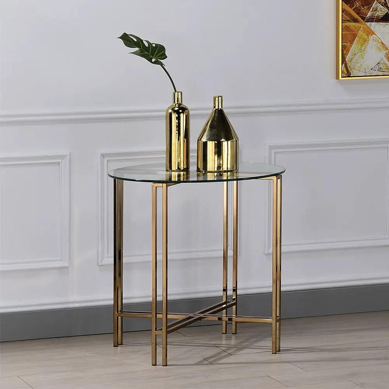 Veises - End Table - Champagne by Unique Piece Furniture