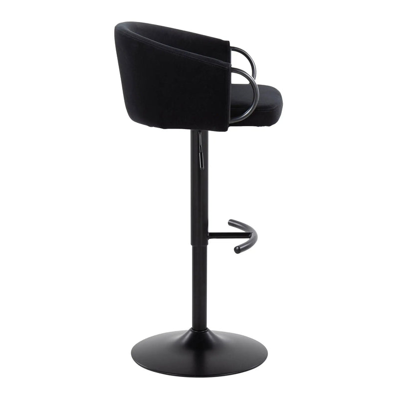 Claire - Contemporary Adjustable Barstool With Swivel With Rounded T Footrest (Set of 2) by Unique Piece Furniture
