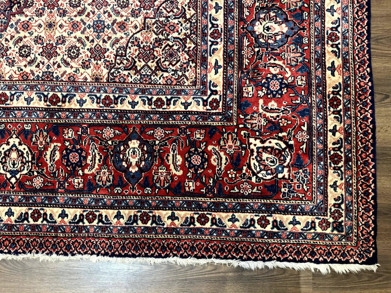 Persian Tabriz Rug 11x14 Navy Blue Herati Wool Carpet by Jewel Rugs