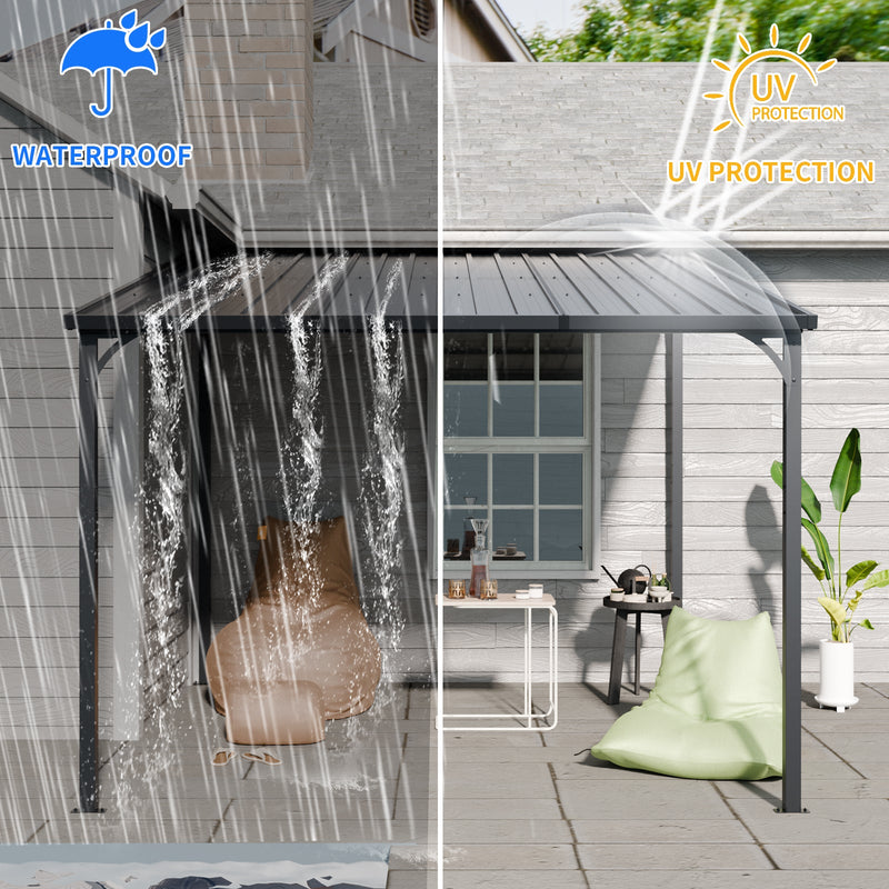 Outdoor Pergola, 10' x 10' Hardtop Gazebo for Yard by HouseOfZazla