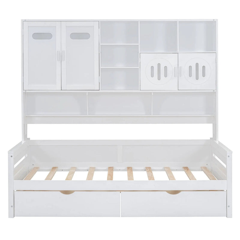 Daybed With All-In-One Cabinet And Shelf by Unique Piece Furniture