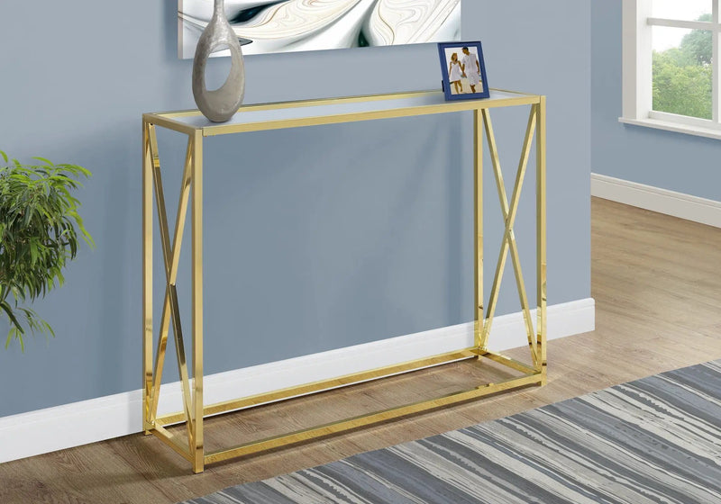 Accent Console Table For Entryway, Contemporary & Modern - Gold by Unique Piece Furniture