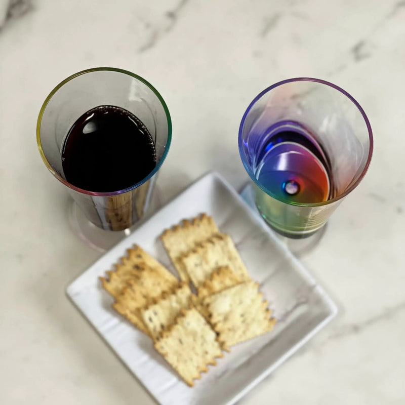 Halo Leadingware Oval Plastic Wine Glasses (Set of 4), Unbreakable Bpa Free Acrylic, 12Oz - Clear by HouseOfZazla