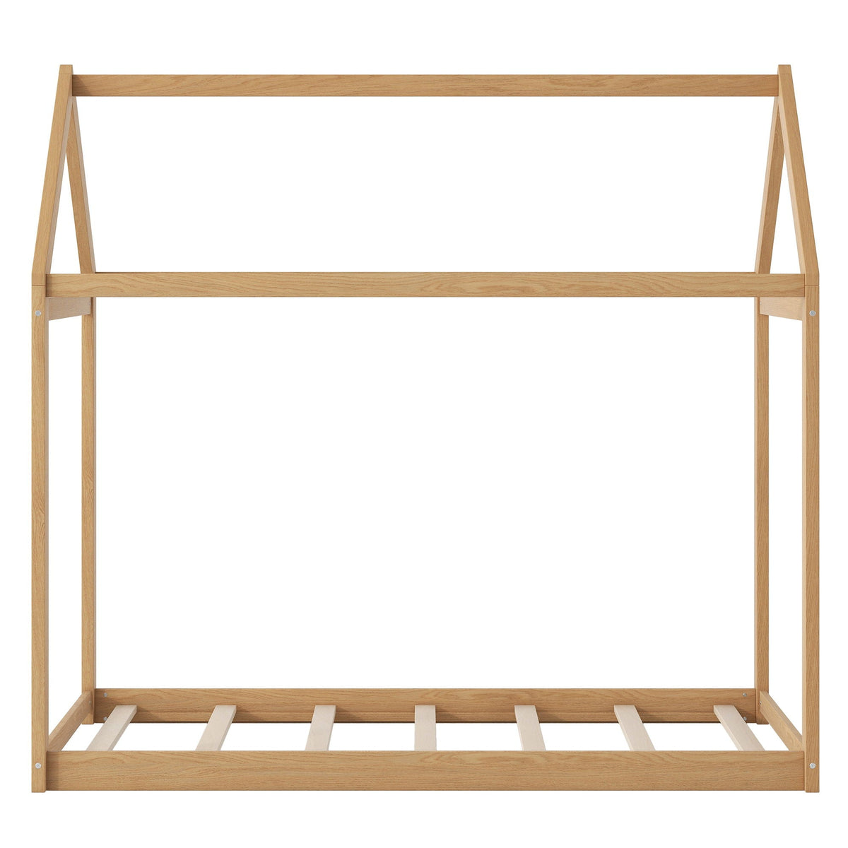Wooden House Shaped Platform Bed with Low Profile - Twin Size, photo 11 of 27