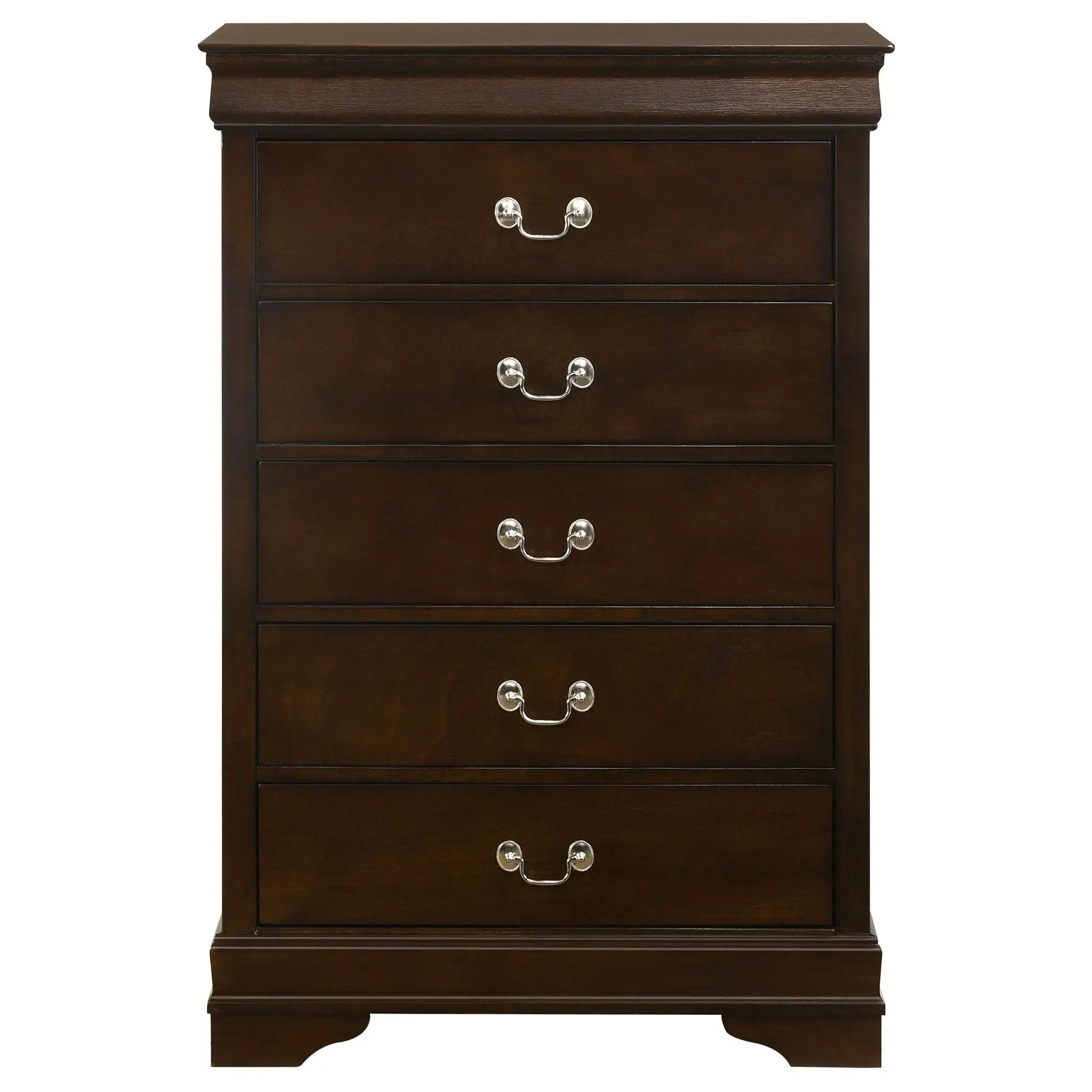 Louis Philippe 5-drawer Bedroom Chest Cappuccino by Unique Piece Furniture