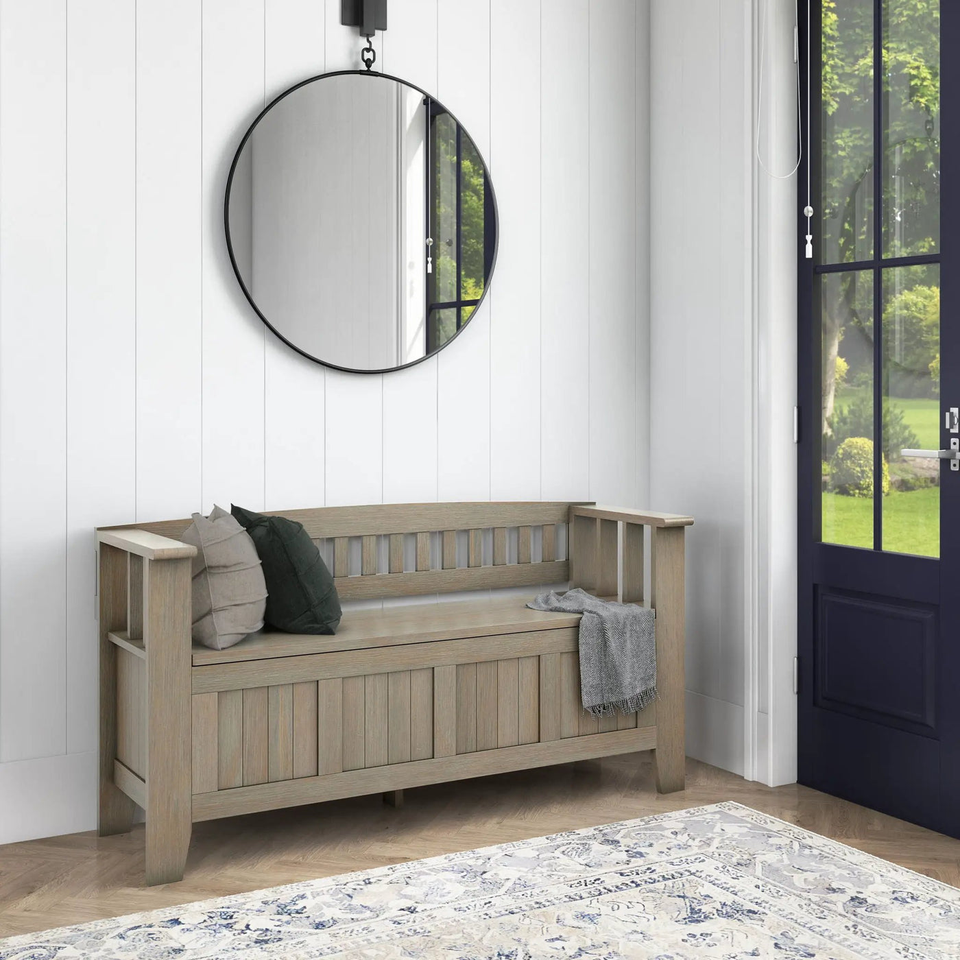 Acadian - Entryway Storage Bench, Handcrafted by HouseOfZazla