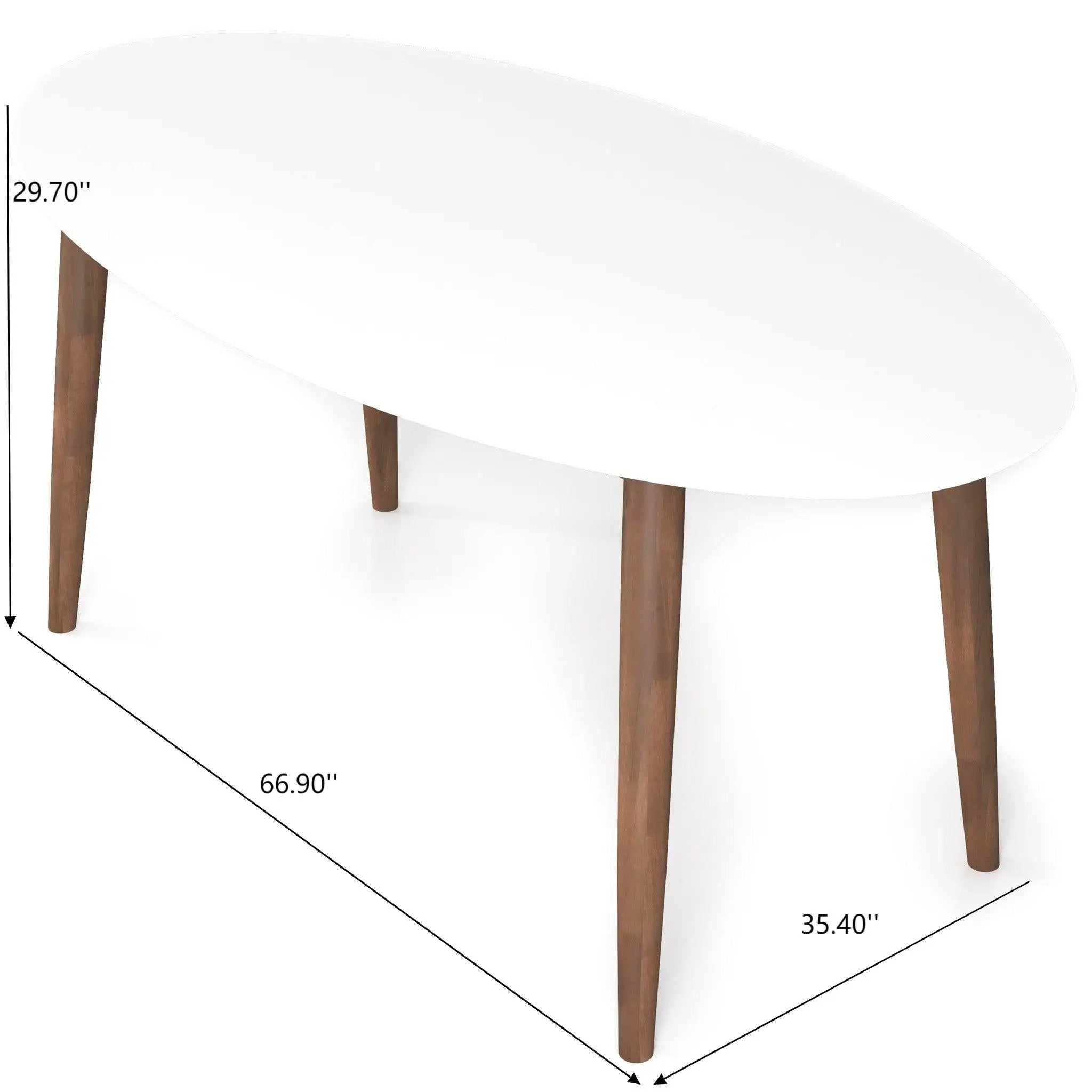 Ada - Mid-Century Modern Style Oval Dining Table by HouseOfZazla