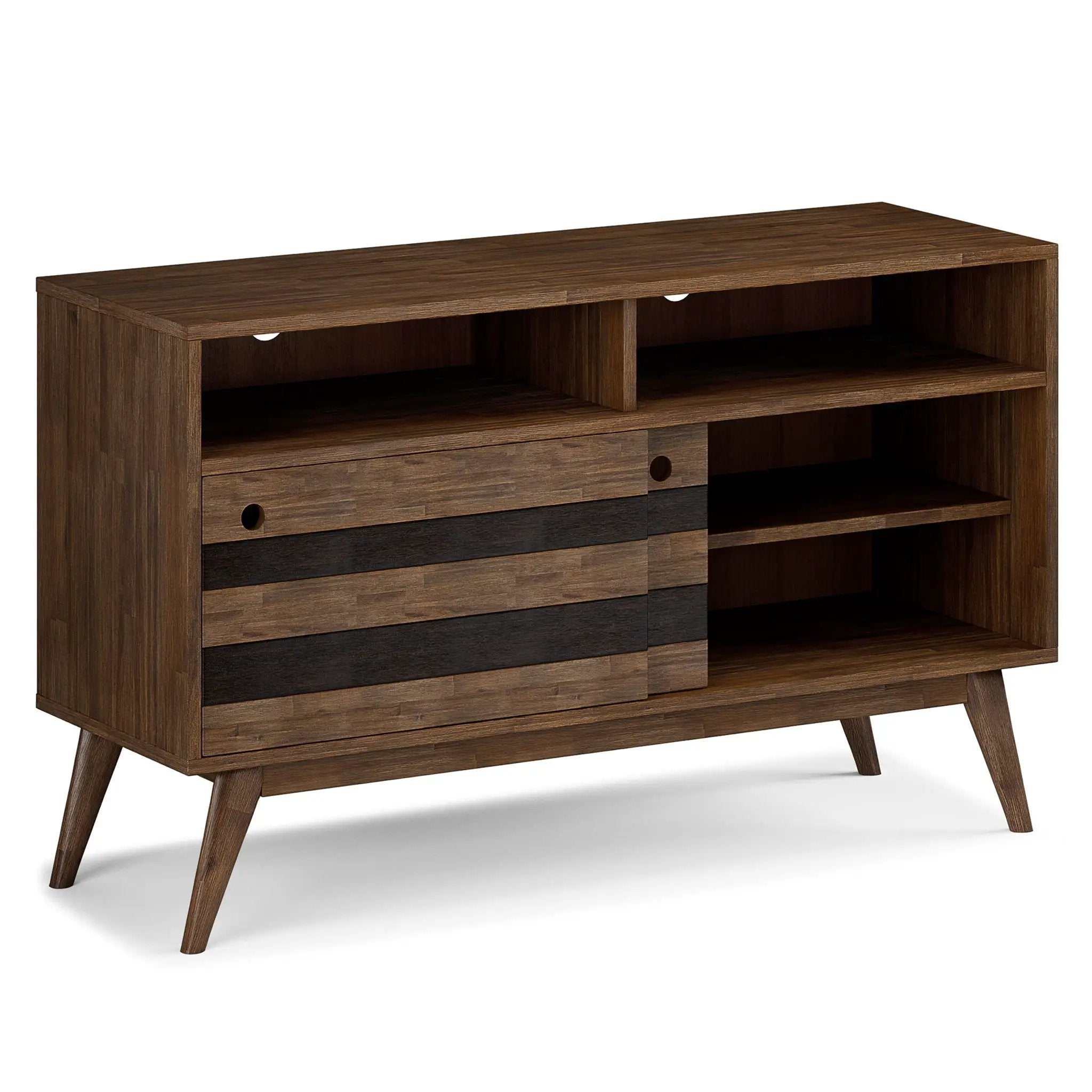 Clarkson - TV Stand - Rustic Natural Aged Brown by HouseOfZazla