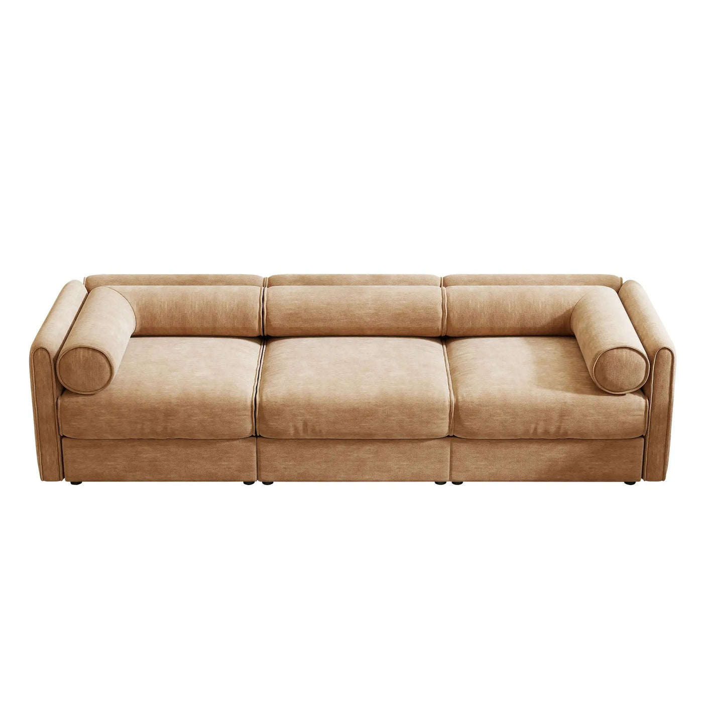 Stylish Sofa With Storage Seat And Cylindrical Backrest by Unique Piece Furniture