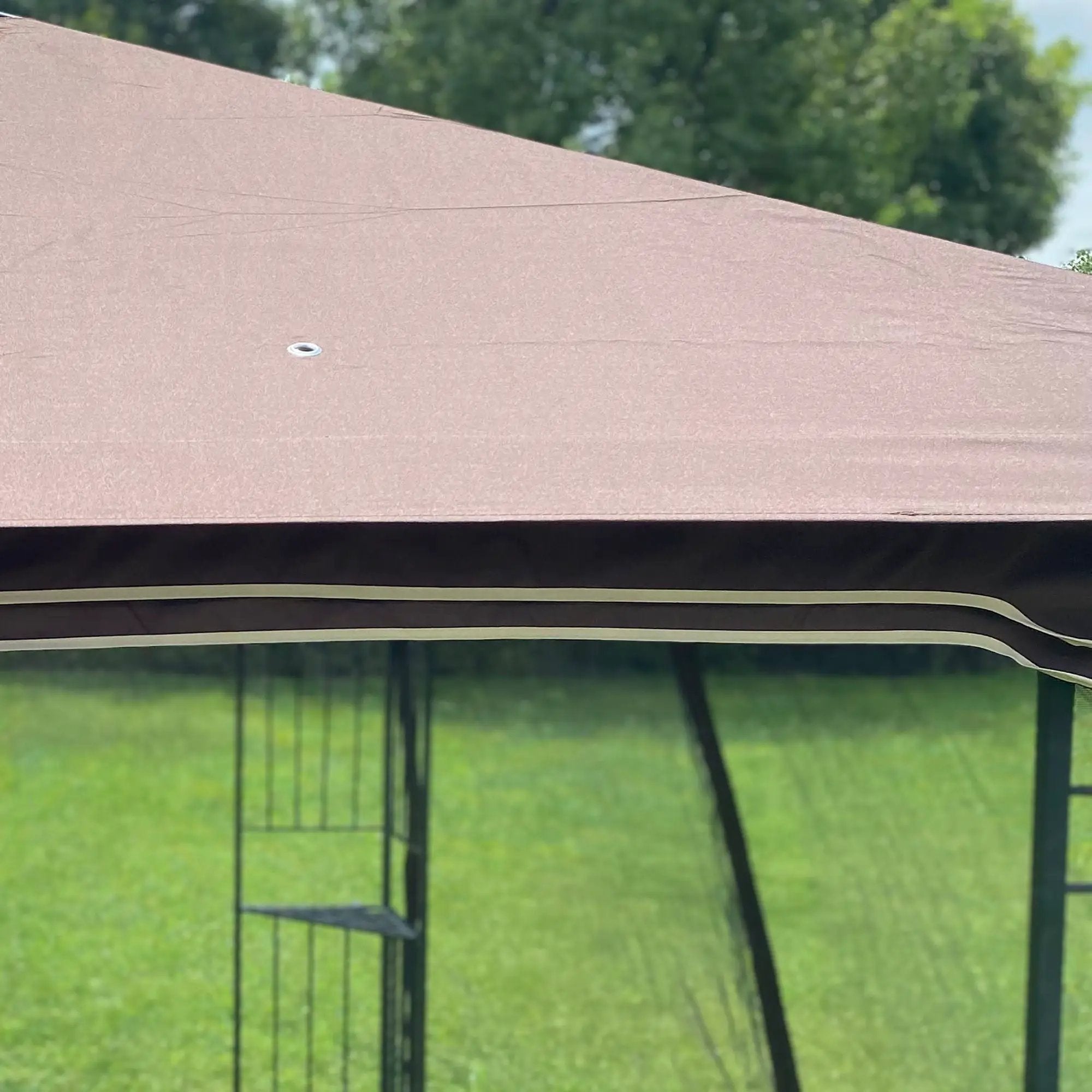 Patio Double Roof Gazebo Replacement Canopy Top Fabric by Unique Piece Furniture