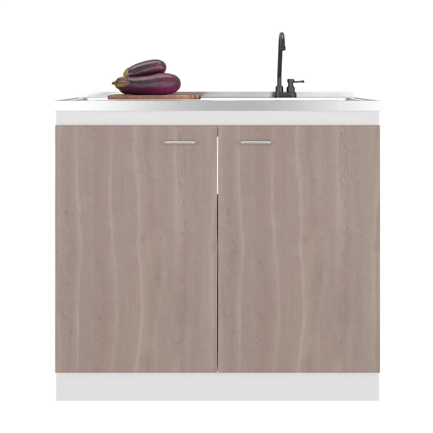 Salento Freestanding Sink, Double Door Cabinet, Two Shelves by HouseOfZazla