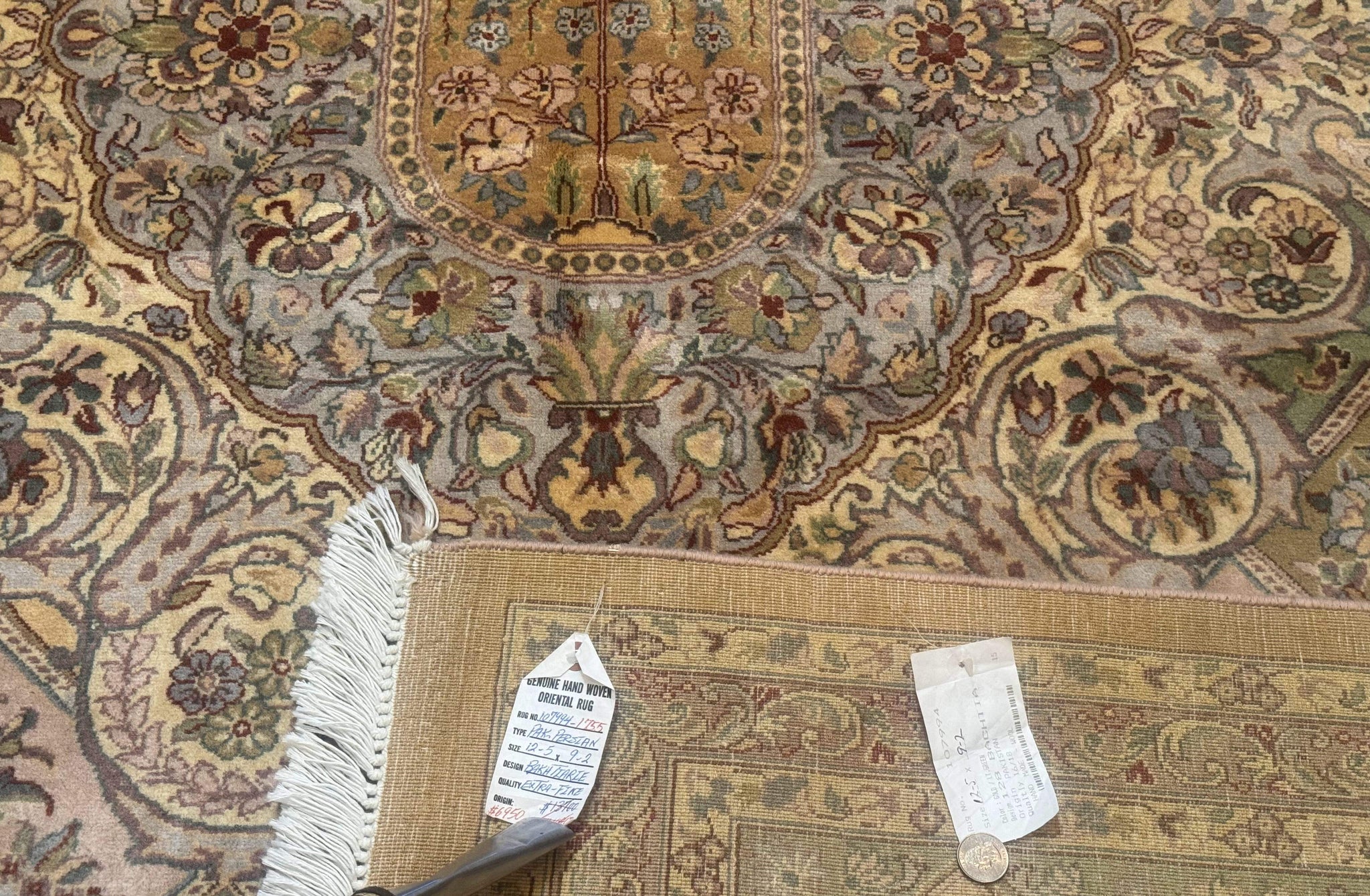 Pak Persian Rug 9x12, Diamond Panel Design, Fine 225 KPSI, Wool by Jewel Rugs