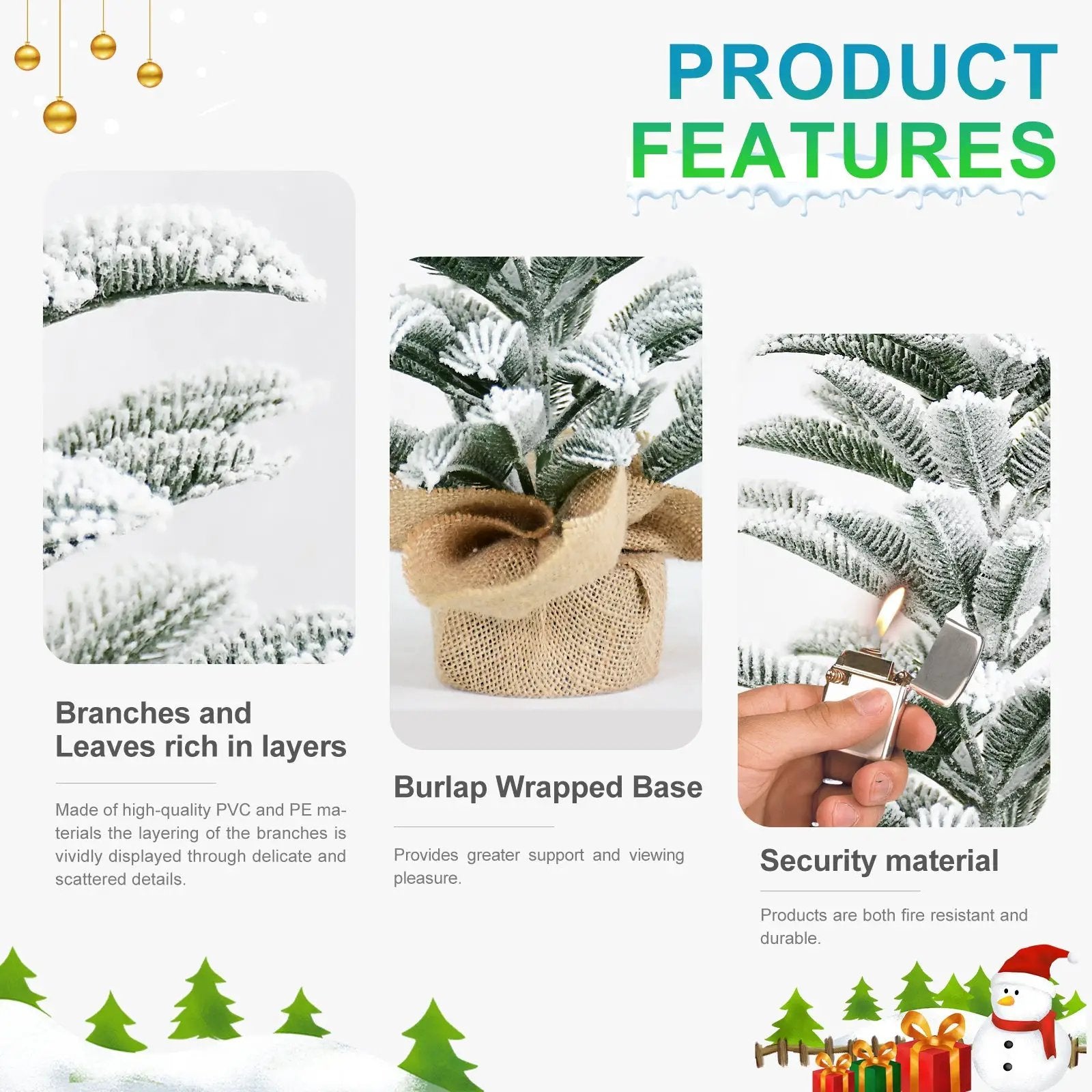 50CM Flocked Tabletop Christmas Tree by HouseOfZazla