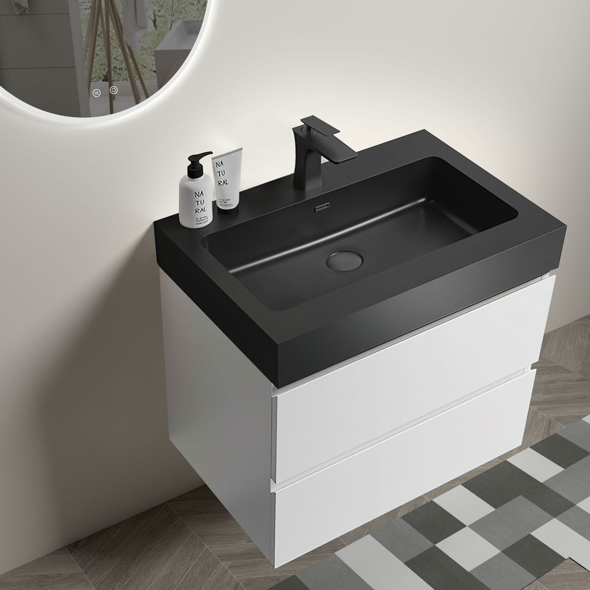 Modern Floating Bathroom Vanity with Large Storage - White or Black, photo 19 of 40