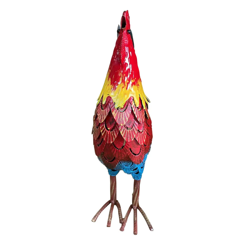 Wrought-Iron Rooster Garden Statue by HouseOfZazla