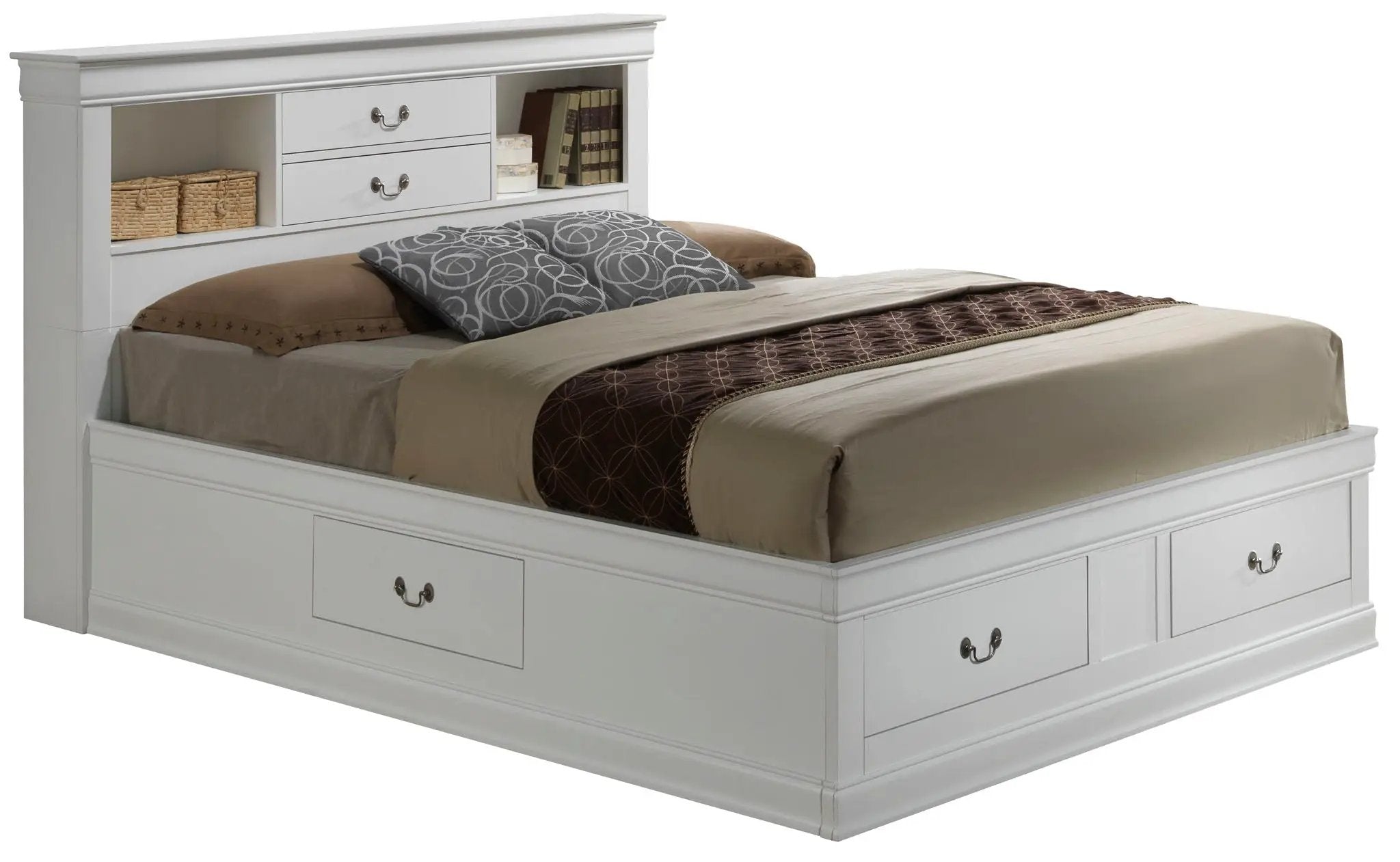Traditional Style Bookcase Storage Bed by Unique Piece Furniture