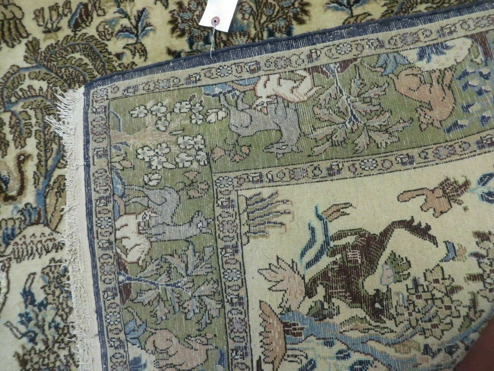 4' X 6 Handmade India Oriental Fine Pictorial Tree Of Life Wool Silk Rug Wow by Jewel Rugs