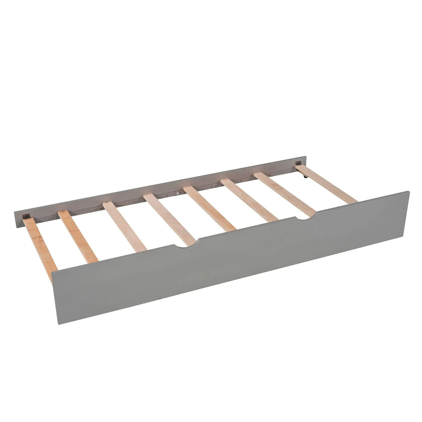 L Shaped Platform Bed With Trundle And Drawers Linked With Built In Desk by HouseOfZazla