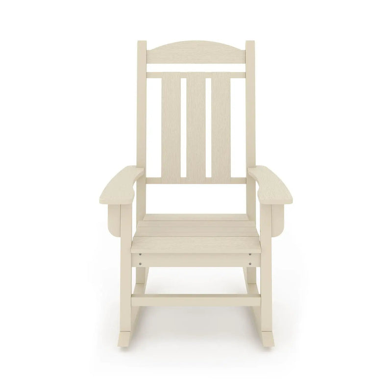 Traditional Porch Rocker Classic HDPE Poly Lumber For Porch, Patio, And Garden Comfort by HouseOfZazla