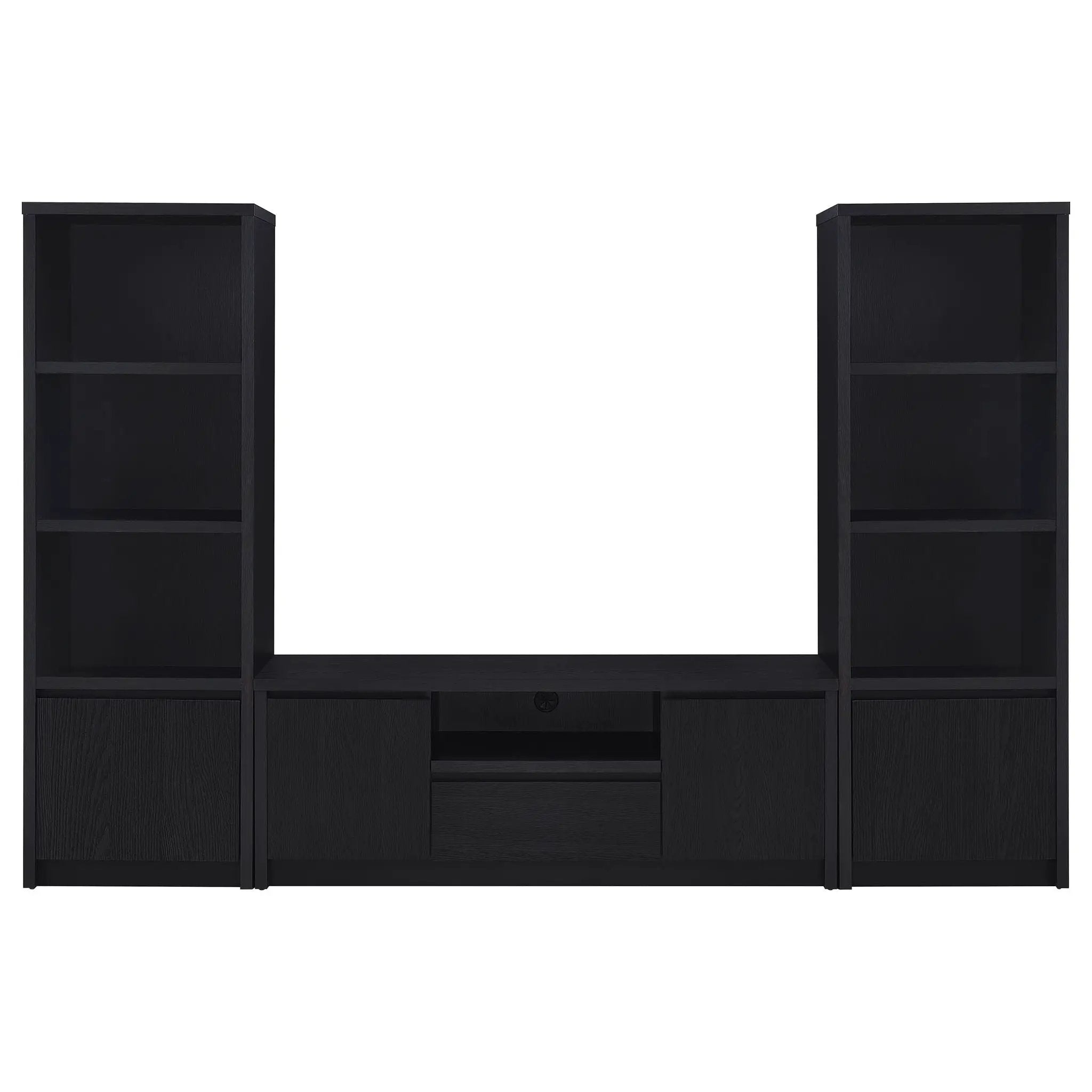 Winfield 3-piece Entertainment Center 60-inch TV Stand Black by Unique Piece Furniture