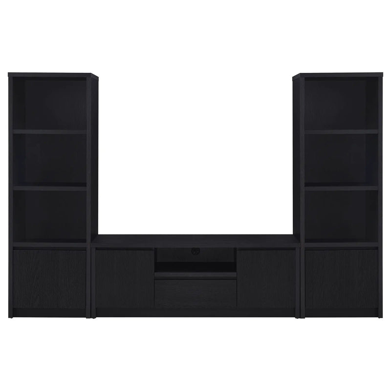 Winfield 3-piece Entertainment Center 60-inch TV Stand Black by Unique Piece Furniture
