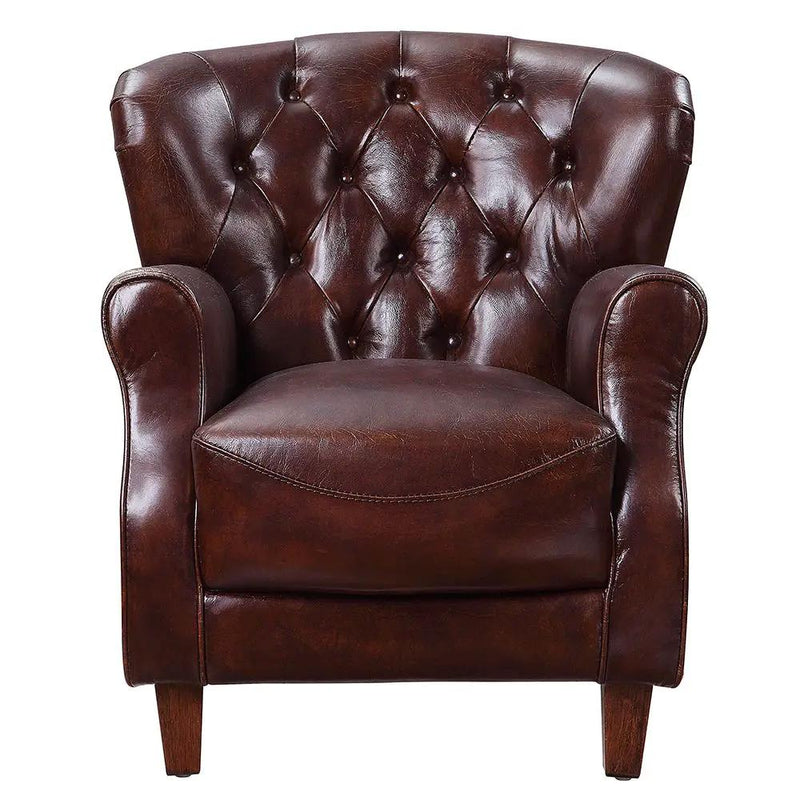 Brancaster - Accent Chair - Vintage Brown & Aluminum by Unique Piece Furniture