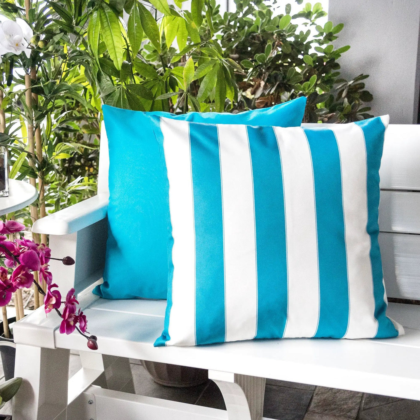 Horizon Stripe Pillow Outdoor & Indoor by HouseOfZazla