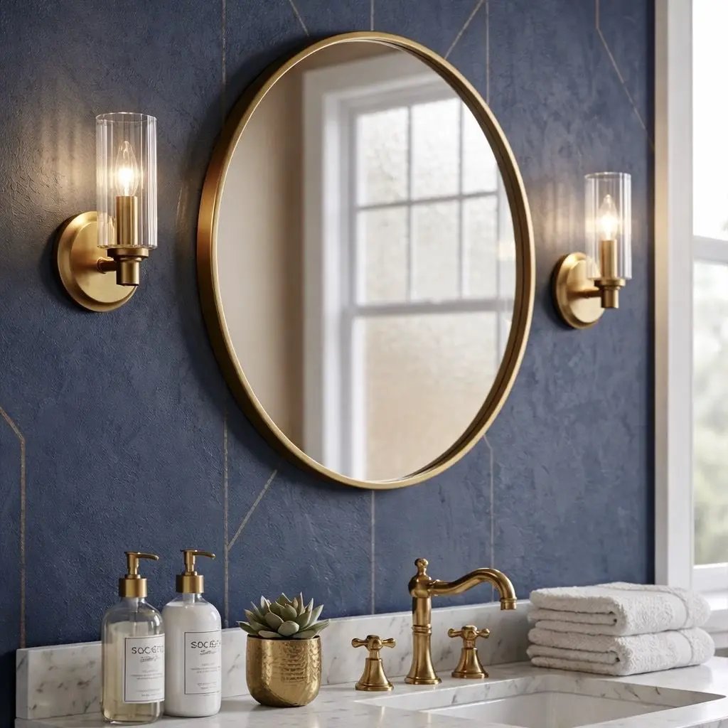 Jardin - Single Light Wall Sconce With Clear Ribbed Satin - Clear / Gold by HouseOfZazla