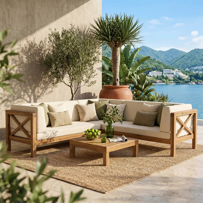 Brava X-Back 4-Piece Sofa Set by HouseOfZazla