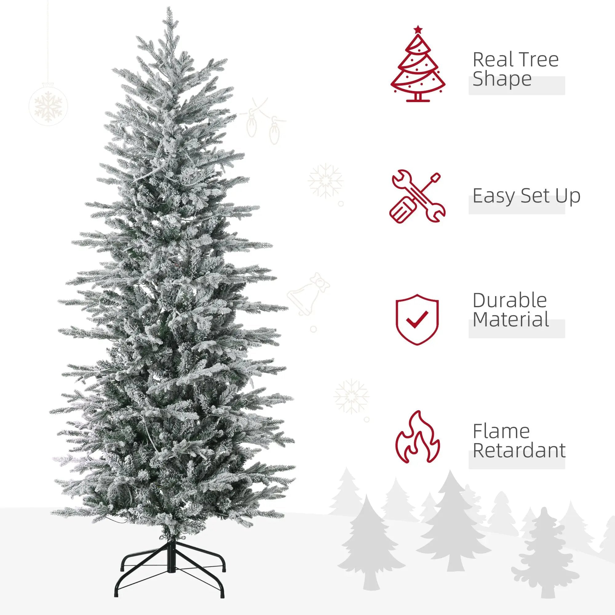 HOMCOM 6ft Tall Prelit Artificial Christmas Tree by HouseOfZazla